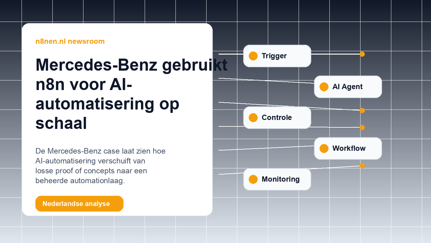 Mercedes-Benz gebruikt n8n voor AI-automatisering op schaal