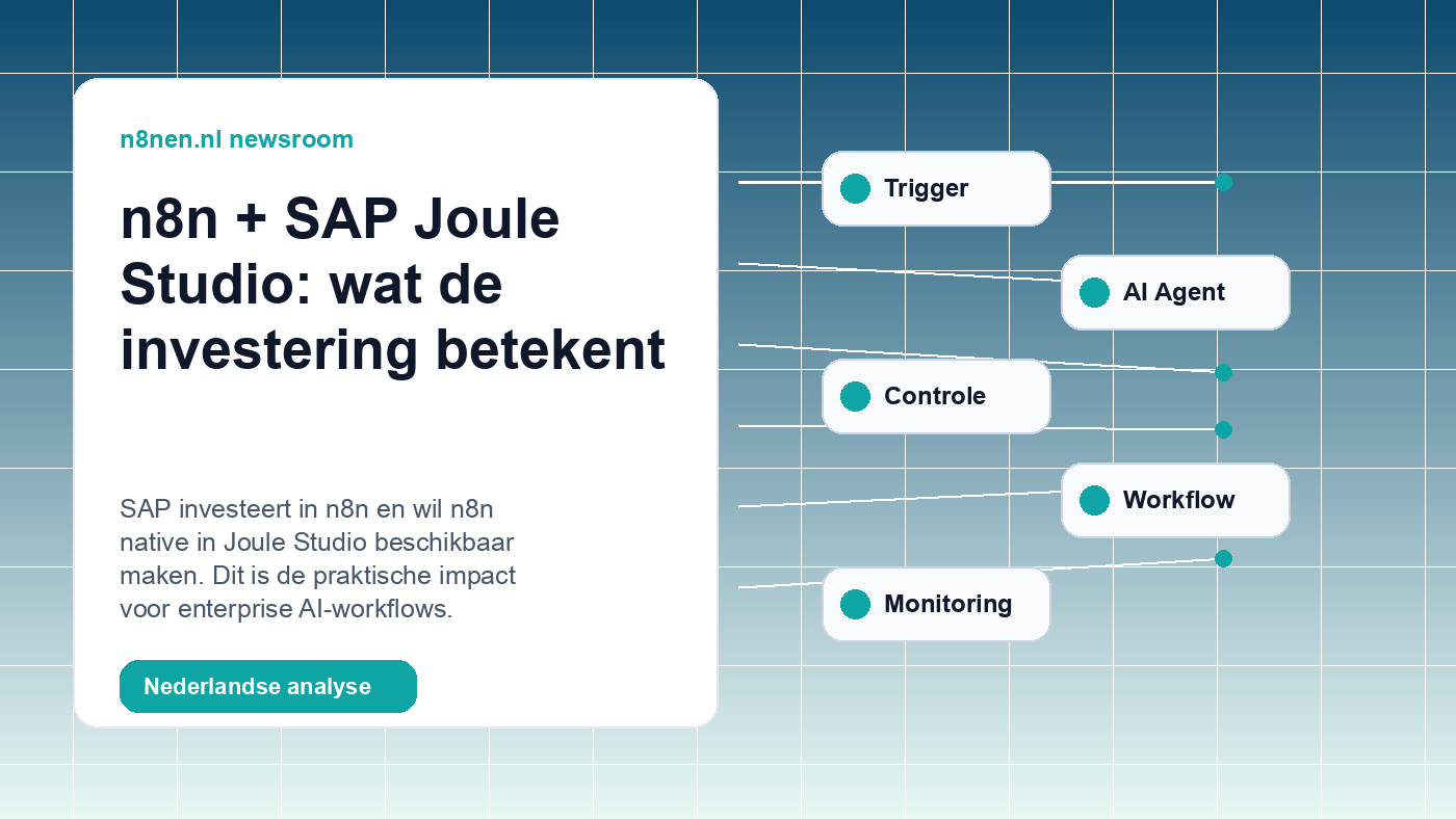 n8n + SAP Joule Studio: wat de investering betekent