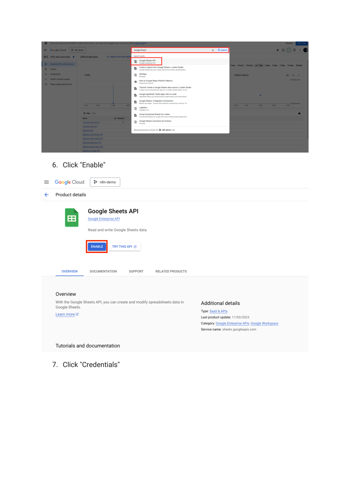 Google Sheets API instellen in n8n afbeelding 3