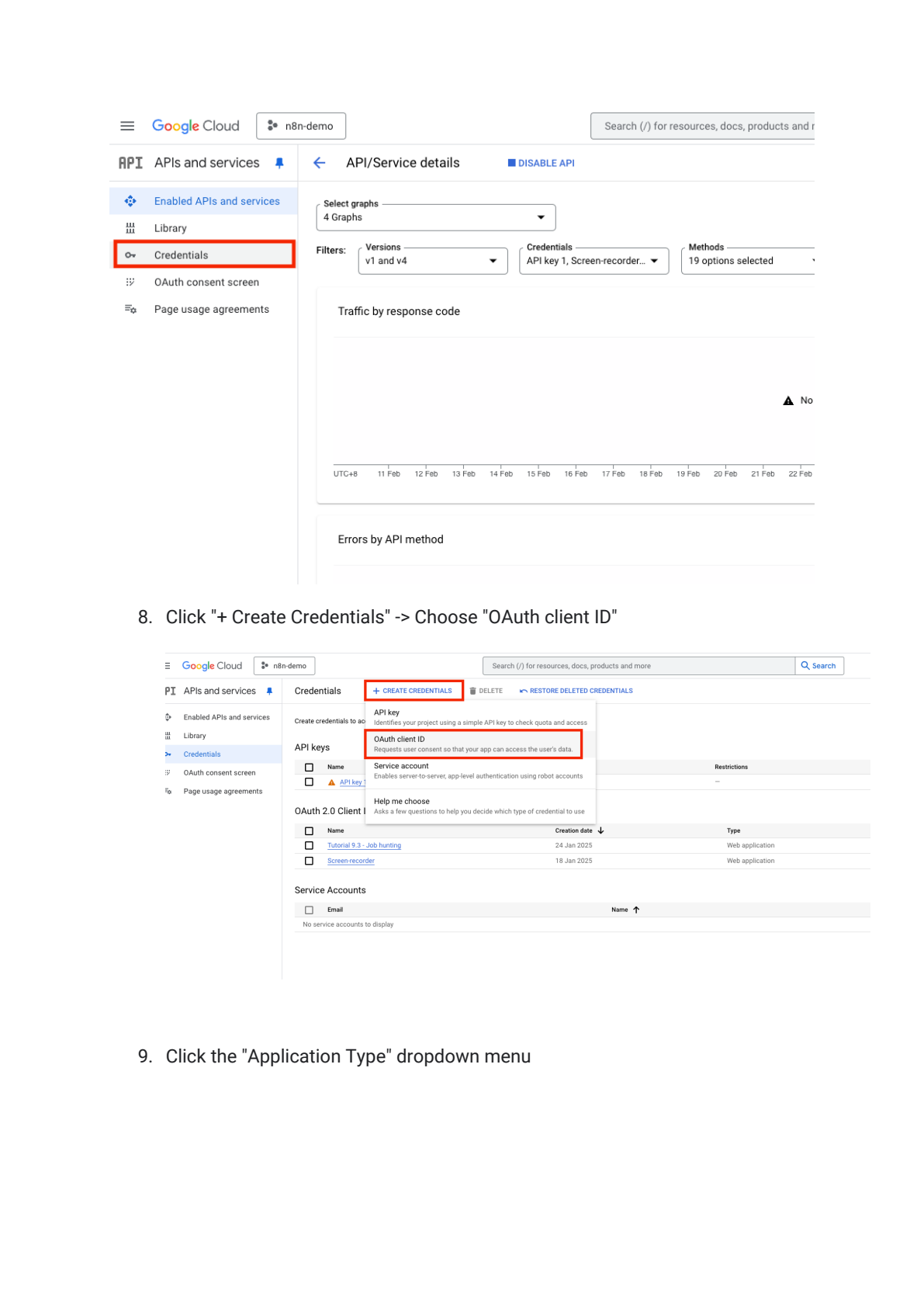 Google Sheets API instellen in n8n afbeelding 4