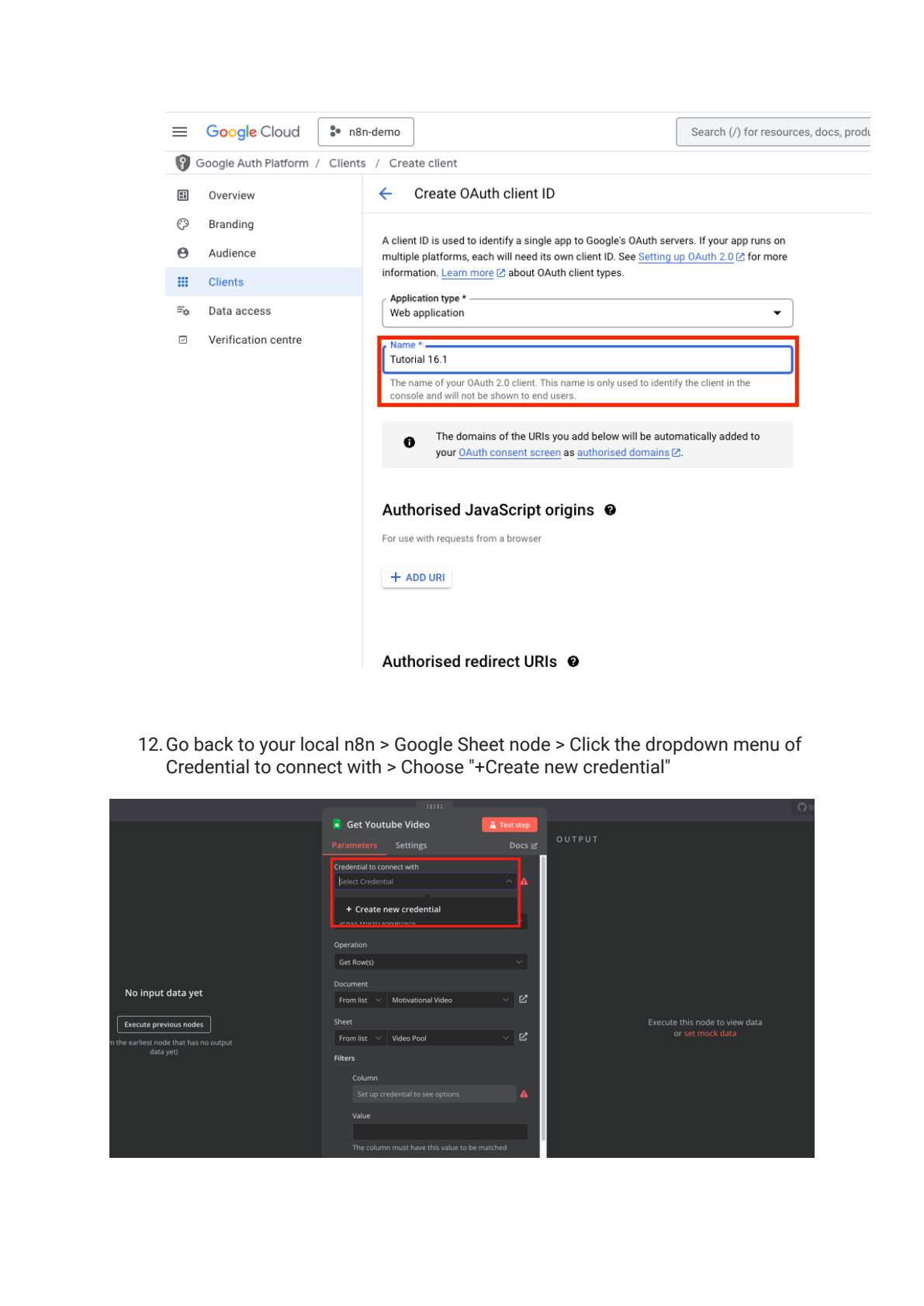 Google Sheets API instellen in n8n afbeelding 6