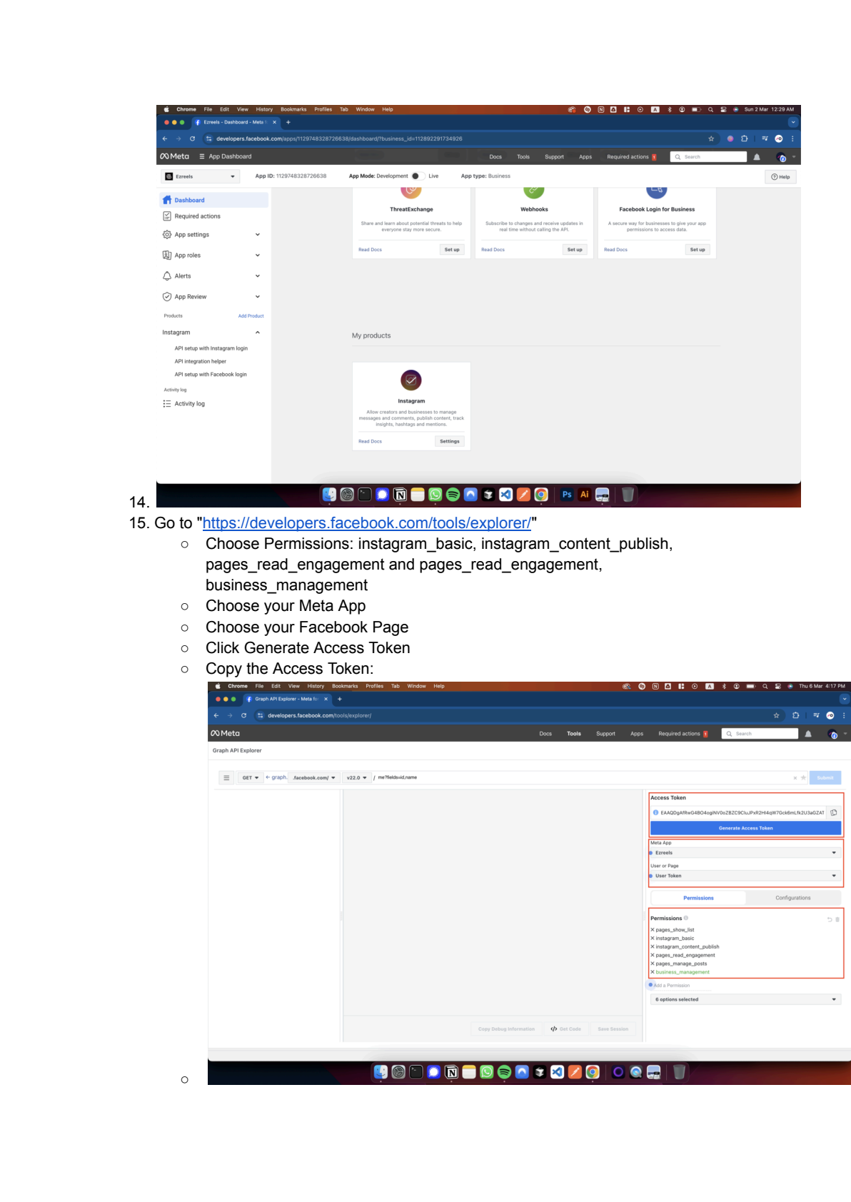 Instagram Graph API instellen in n8n afbeelding 4