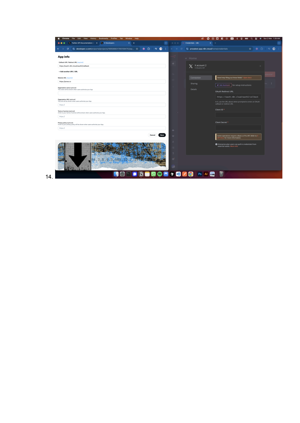 X (Twitter) API instellen in n8n afbeelding 4