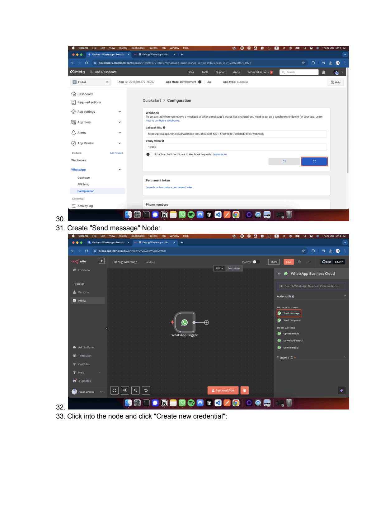 WhatsApp API instellen in n8n afbeelding 8