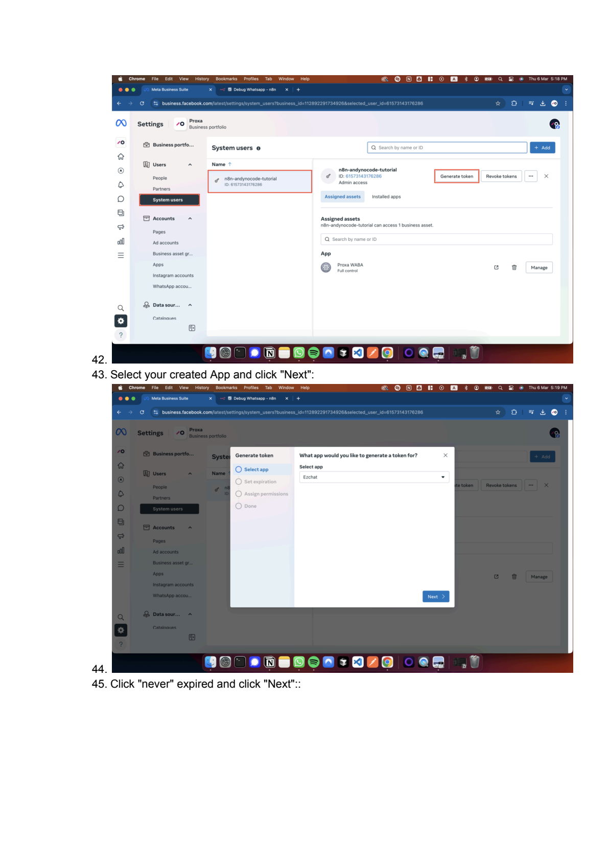 WhatsApp API instellen in n8n afbeelding 11