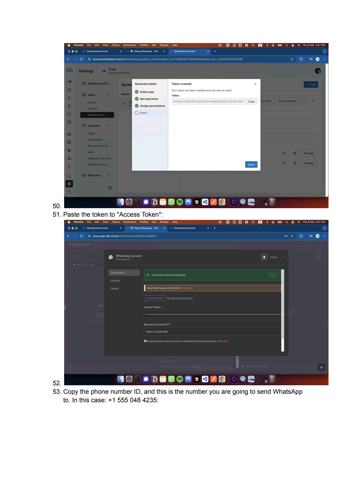 WhatsApp API instellen in n8n afbeelding 13